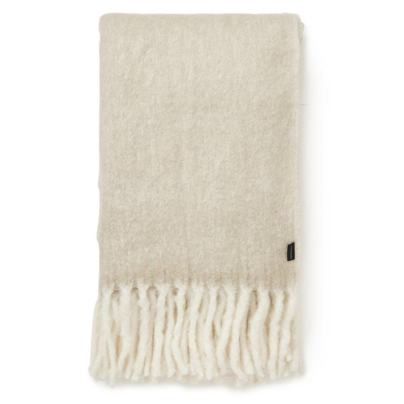 Sildebens Mohair Plaid - Beige