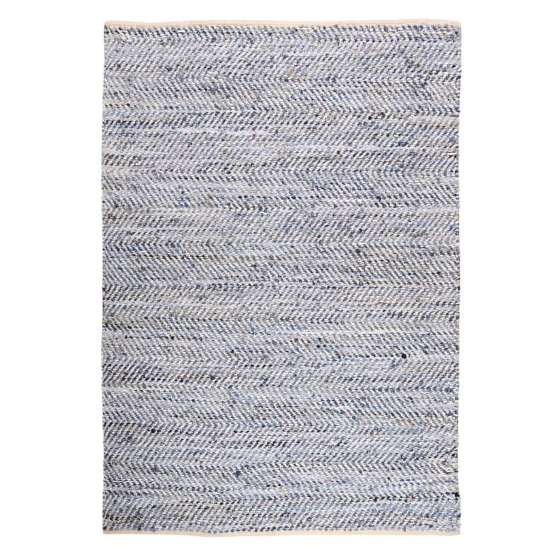 Atlas Tppe 160 x 230 cm - Blanc/bleu